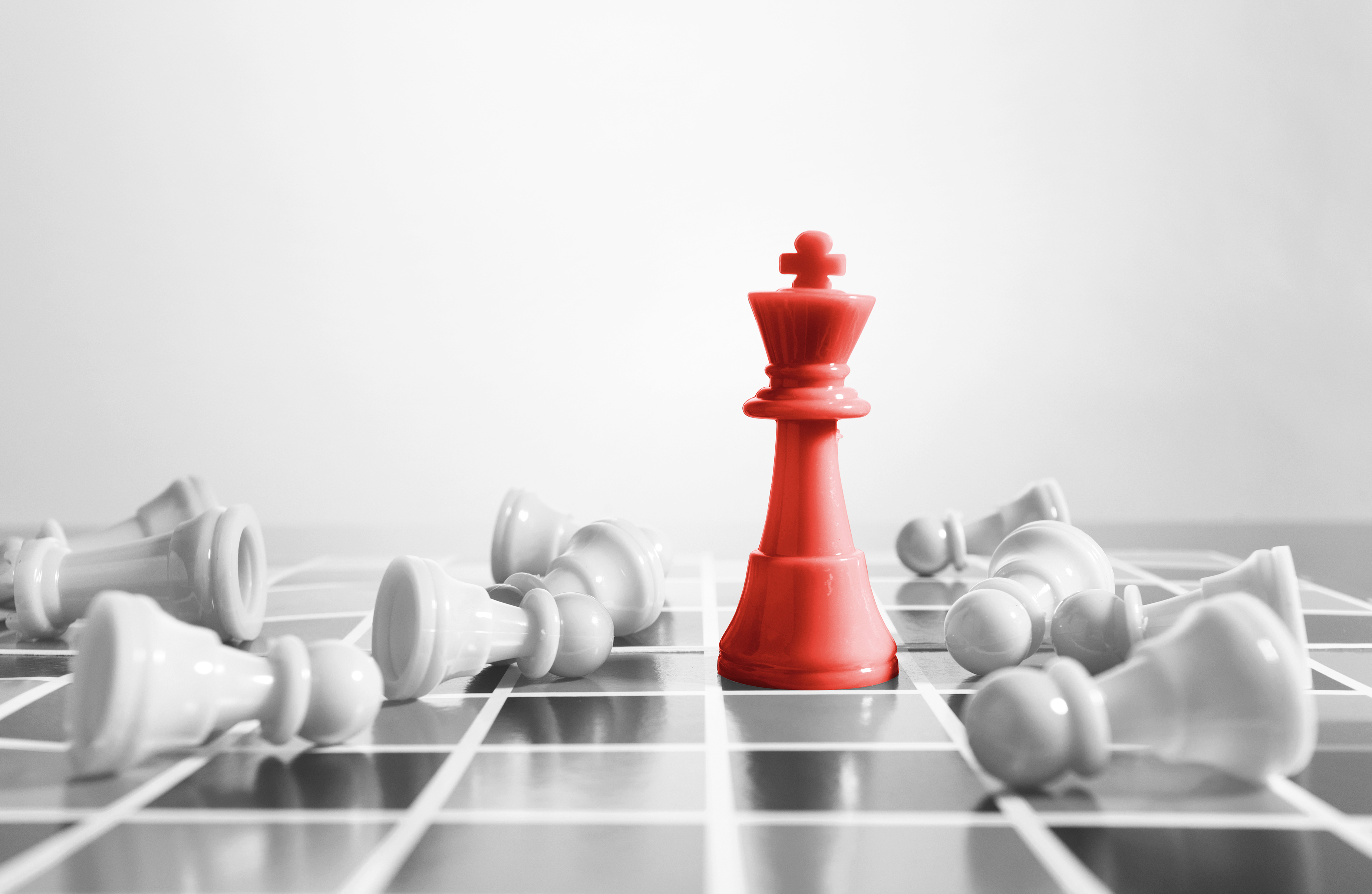 Chess business concept, leader & success