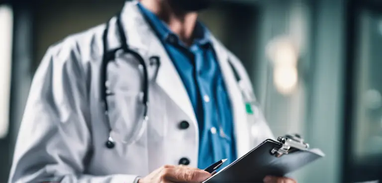 Doctor Holding Clip Board